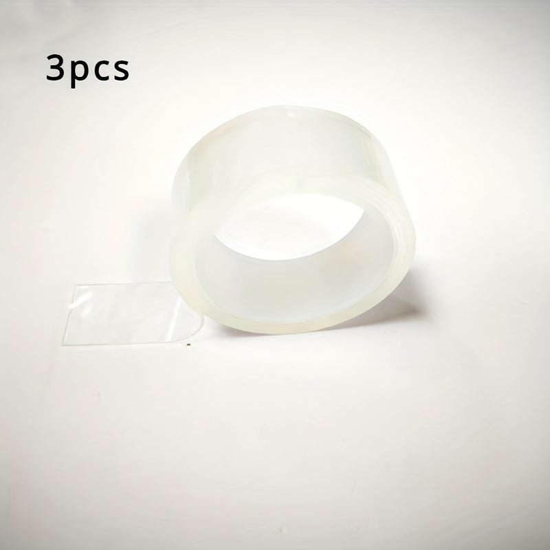 Ikki tomonlama yopishqoq lenta 3 ta to'plam, shaffof, qoldiqsiz, gilamni ushlab turuvchi padlar, uy va ofis uchun