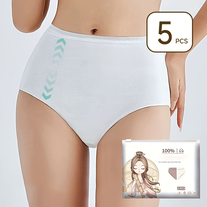 Ayollar uchun yuqori belli, bir martalik, nafas oladigan, toʻliq rangli, portativ ichki kiyim