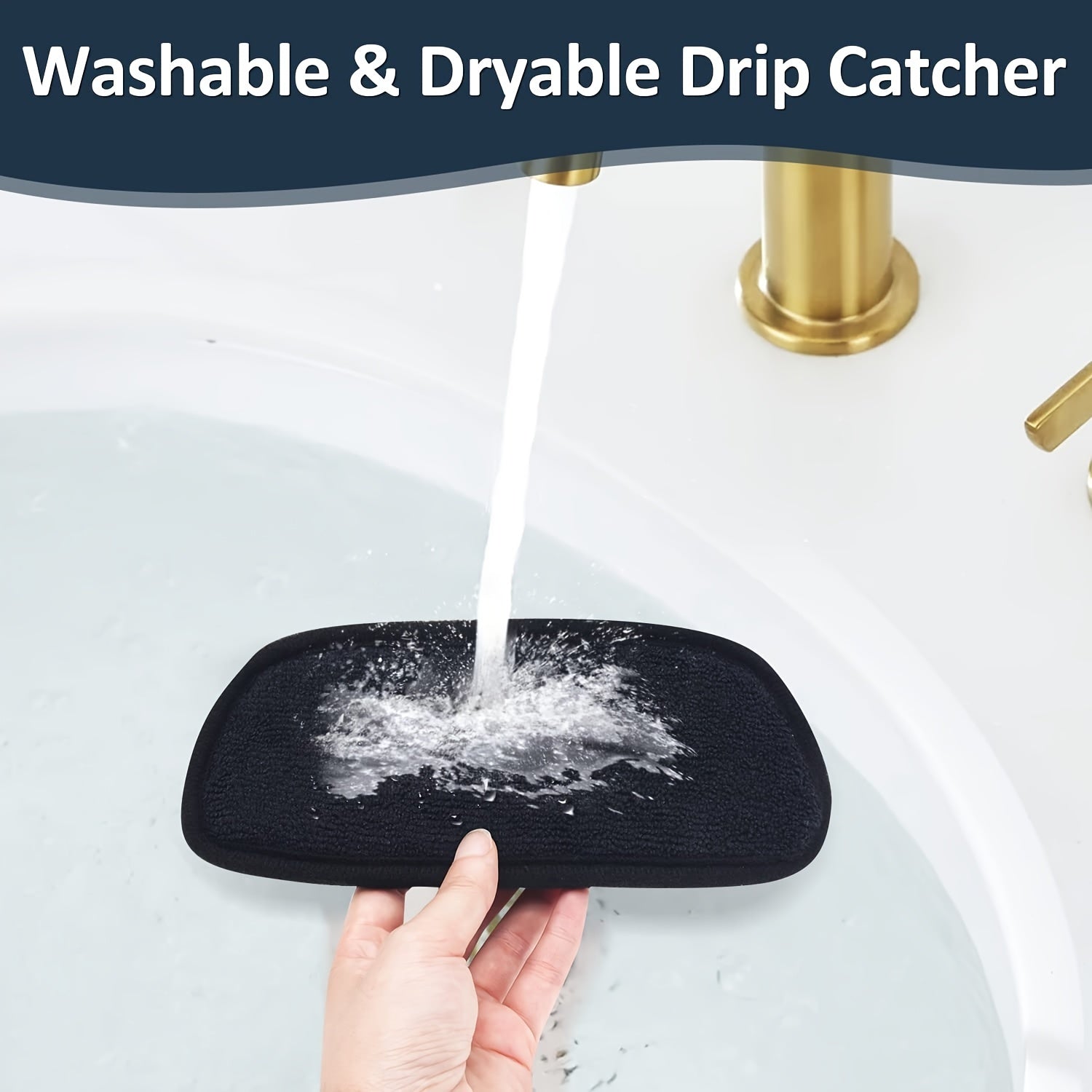 Bandeja recolectora de goteo para refrigerador magnético, ultraabsorbente, reutilizable, fácil de limpiar, con diseño antideslizante en 2 tamaños