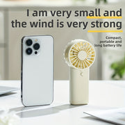 Мини портативный ручной вентилятор, работающий на батарейках, компактное охлаждающее устройство для путешествий и дома