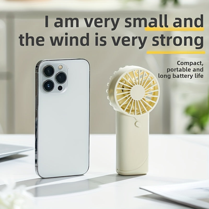 Мини портативный ручной вентилятор, работающий на батарейках, компактное охлаждающее устройство для путешествий и дома