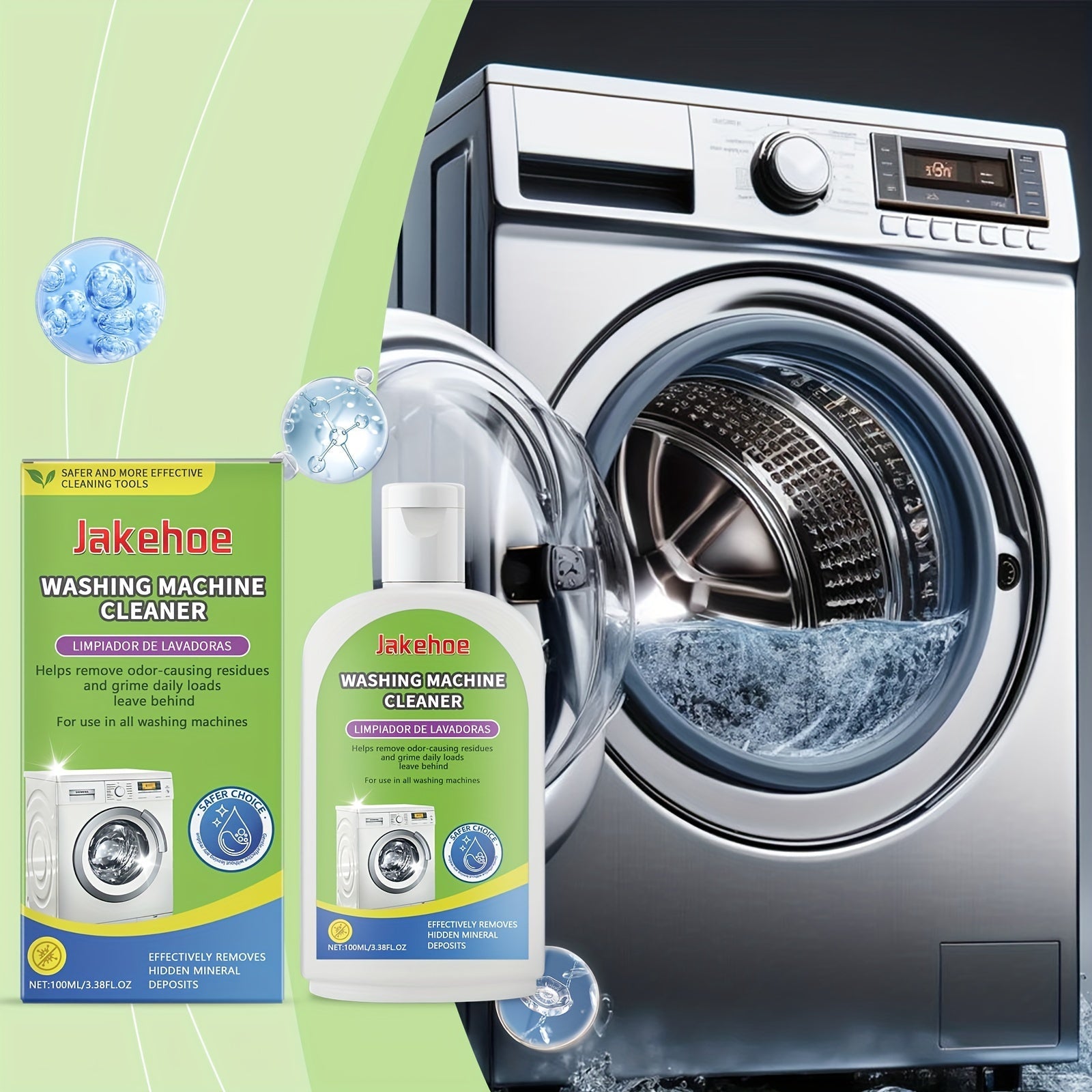 Top Load Washing Machine Cleaner Spray, Deep Clean, Removes Stains Odors, Residue-Free, 1L