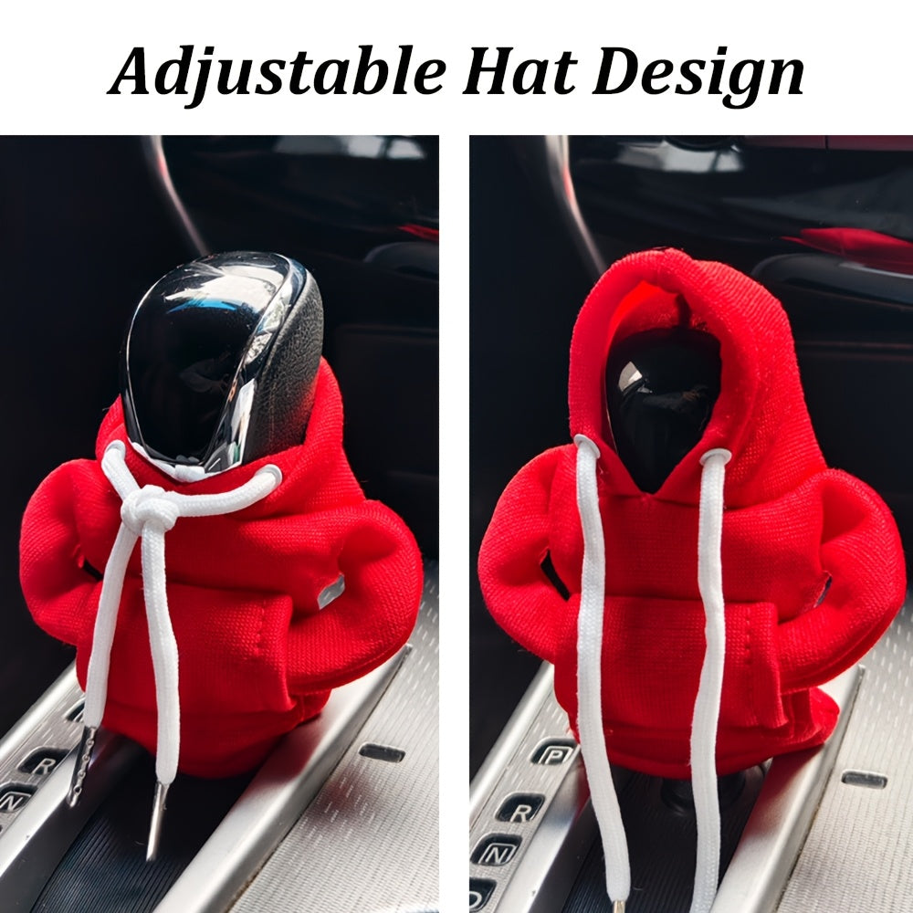 Mini Hoodie Car Gear Shift Cover Polyester Auto Interior Decor Dustproof