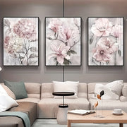 Set of 3 Canvas Flower Wall Art Posters for Living Room Home Decor