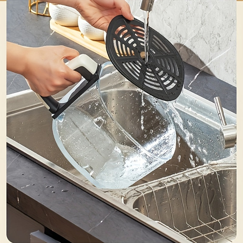 Компактная аэрогриль с 360 ° стеклянным окном для наблюдения, быстрое приготовление с 95% меньшим количеством масла, легкая в очистке, белая 220V-240V.