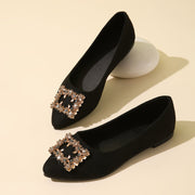 Women's Sparkling Rhinestone Ballet Flat Shoes Small Size Comfortable Dress Footwear