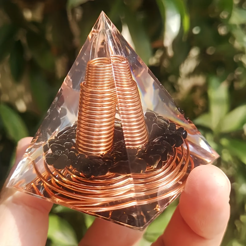 Crystal Orgonite Pyramid for Home Decor and Gift Ideas