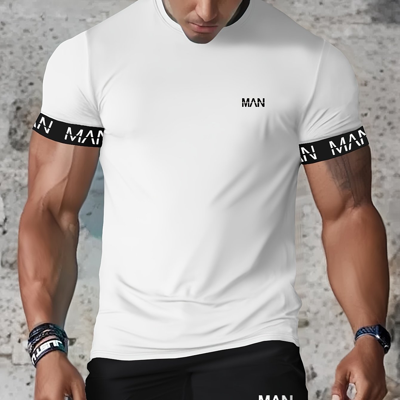 Men's Quick-Drying Sports Set Polyester Elastane Summer Fitness Jacket and Shorts