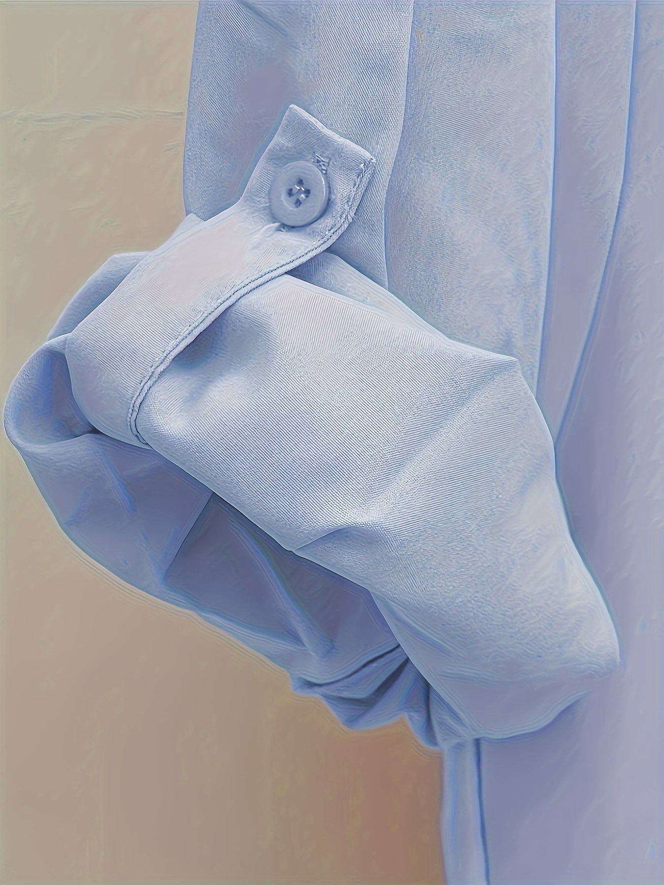 Блузка миди большого размера черная с длинным рукавом, легкий полиэстер спандекс для весны и лета