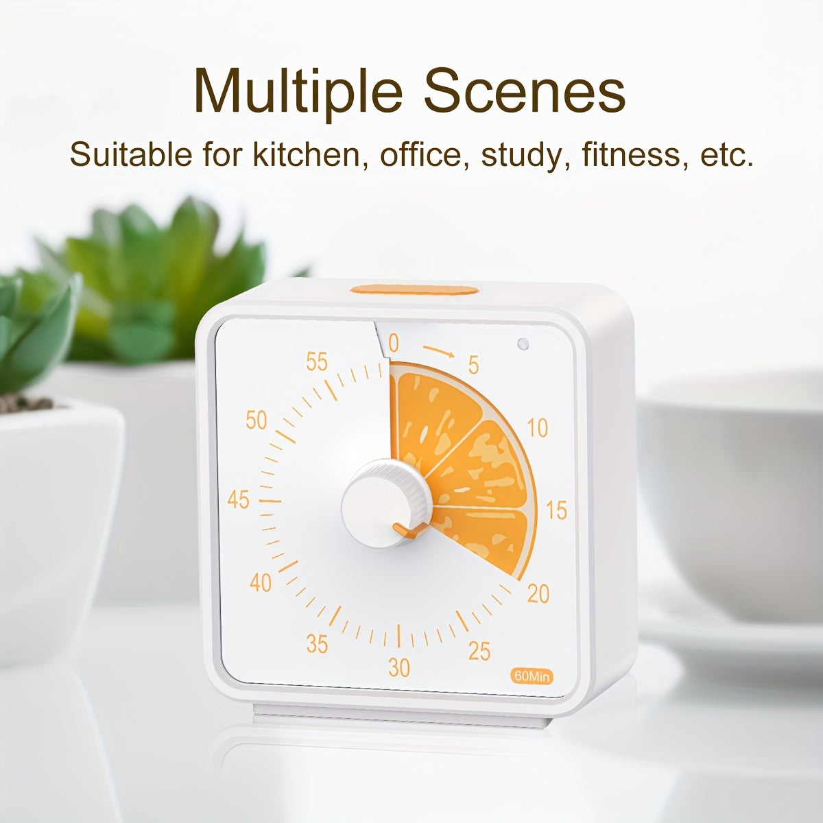 Bolalar uchun 60 daqiqalik vizual taymer, meva naqshli, sukut rejimida, sinf, ofis, oshxona