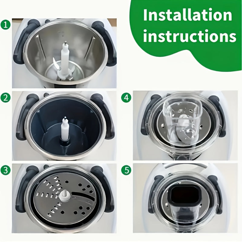 Аксессуары для кухонных комбайнов Thermomix TM6 TM5, слайсер, овощерезка, из нержавеющей стали, безопасны для посудомоечной машины