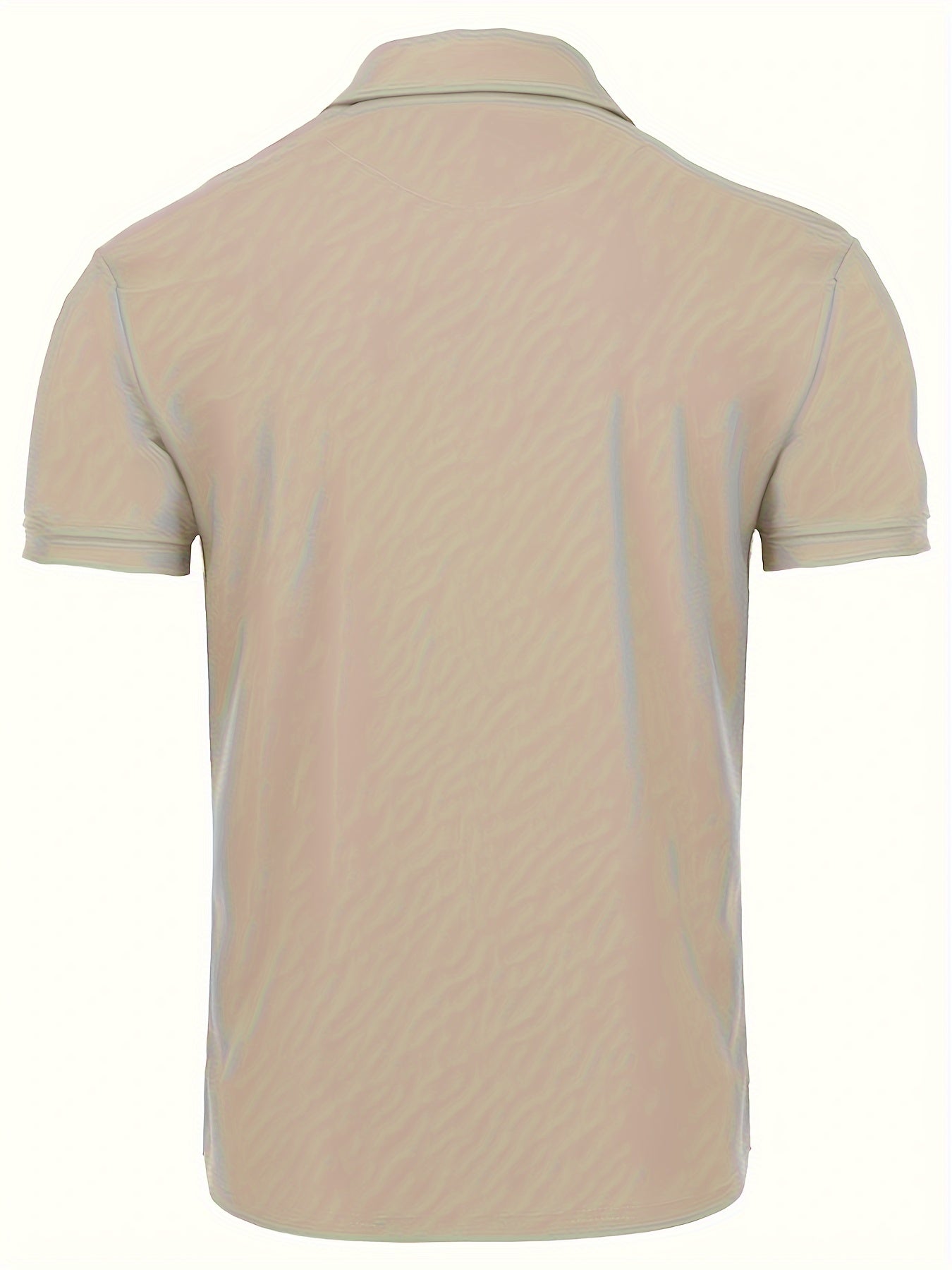 Men's Dark Blue Geometric Pattern Polo Shirt Short Sleeve Casual Sporty Golf Tennis