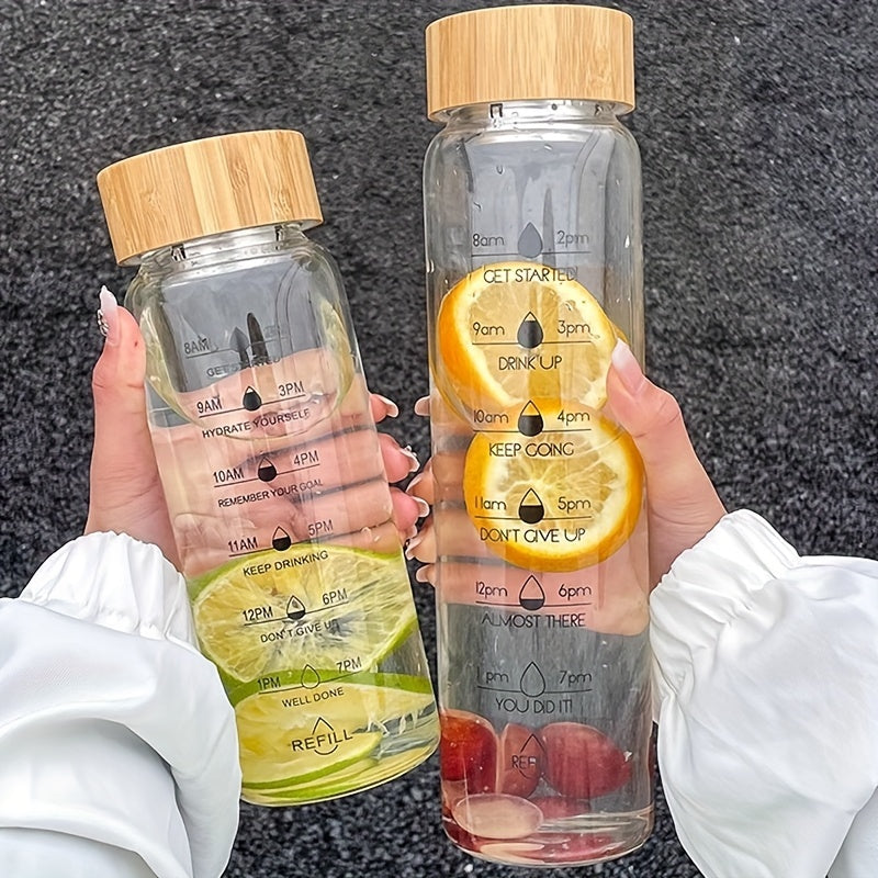 Borosilicate Glass Water Bottle 700ml 1000ml Leak-Proof Reusable Outdoor Fitness