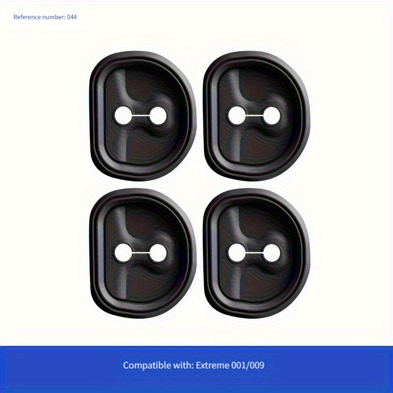 Silicone Door Lock Cover Black for Vehicle Noise Dampening Rust-Proof