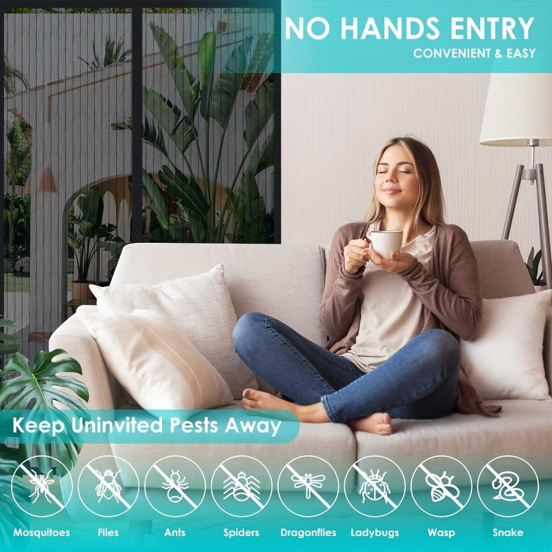 Magnetic Door Curtain for Kitchen and Living Room Insect Screen Mesh