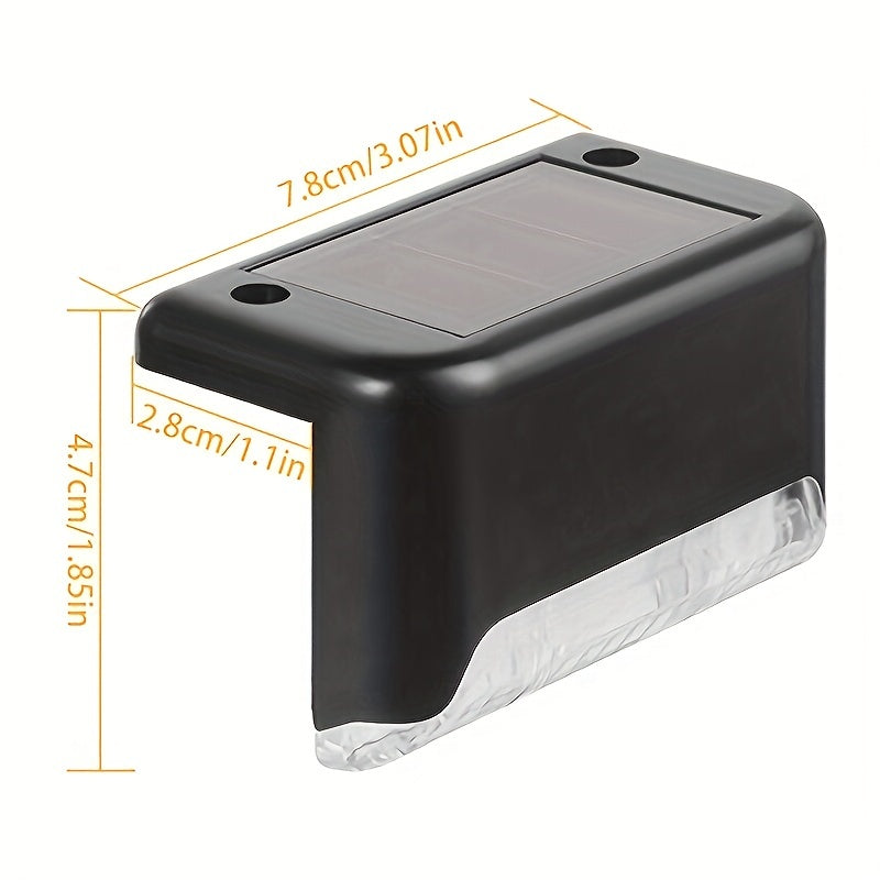 Pack de 8 luces solares para exteriores para escaleras, cercas, patios, jardines y caminos, impermeables