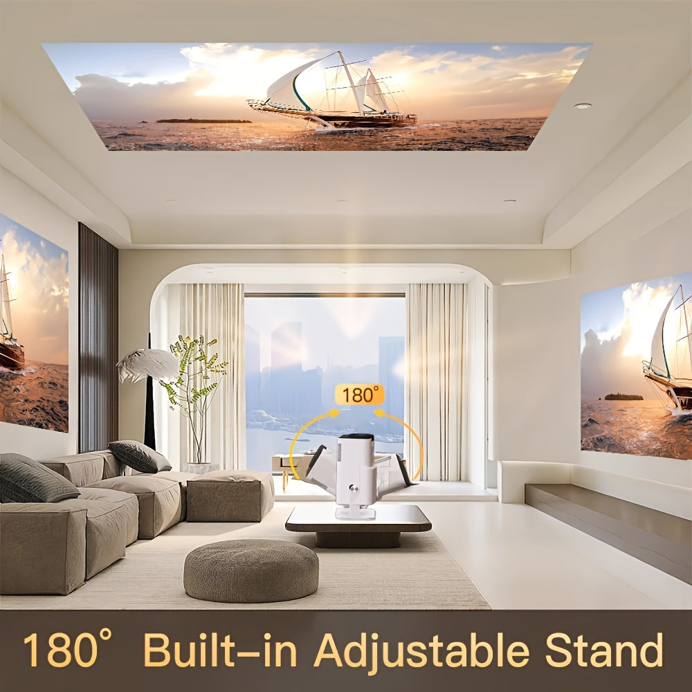 Портативный мини-проектор HD 1080p 400 люменов 4K WiFi автоматическая коррекция трапеции