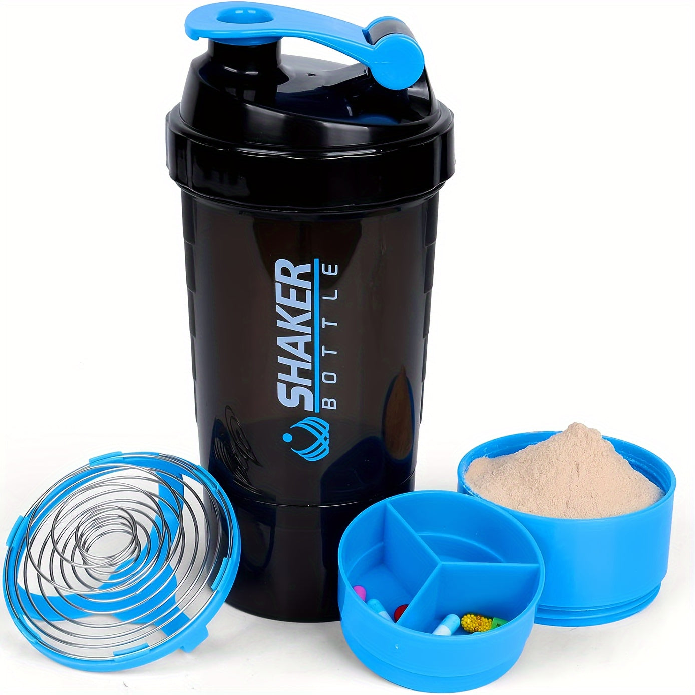 Portable Protein Shaker Cup Made from Durable PP Material for Gym and Outdoor Fitness