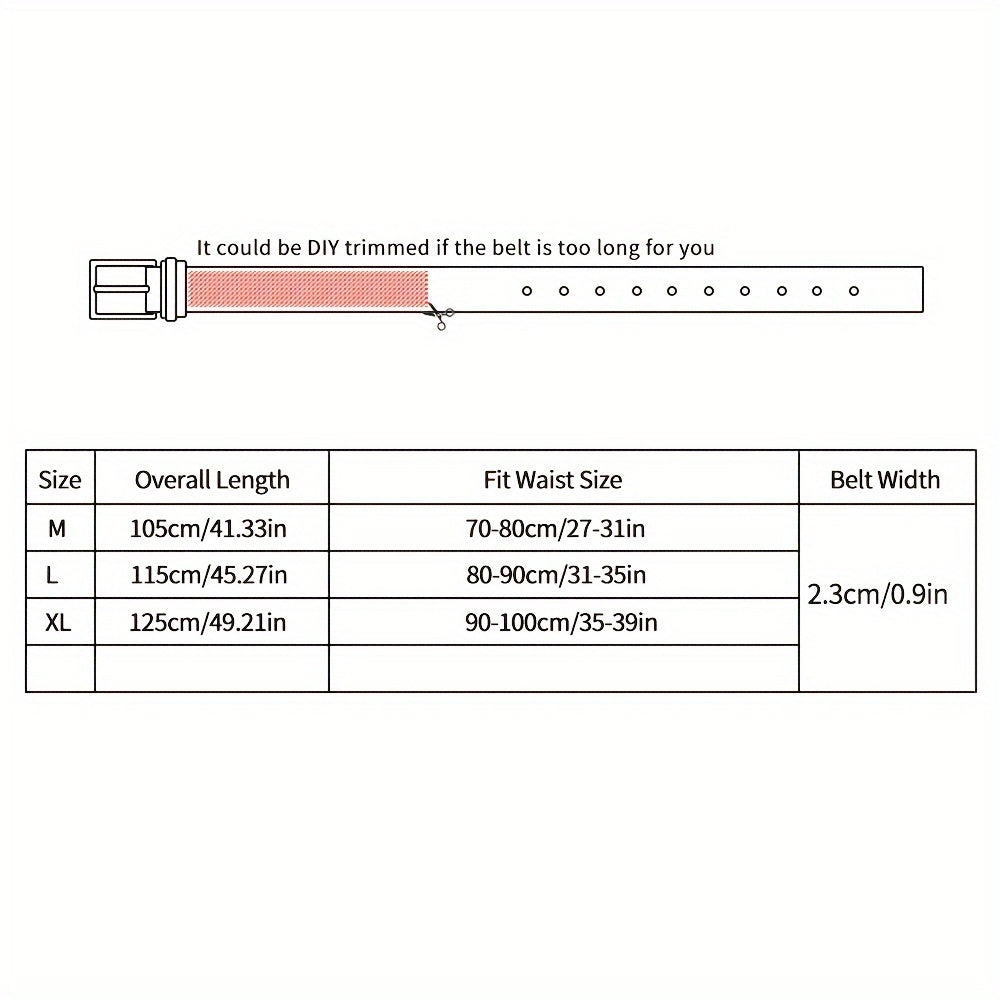 Women's Genuine Leather Rectangular Pin Buckle Cowhide Belt for Dresses and Casual Pants