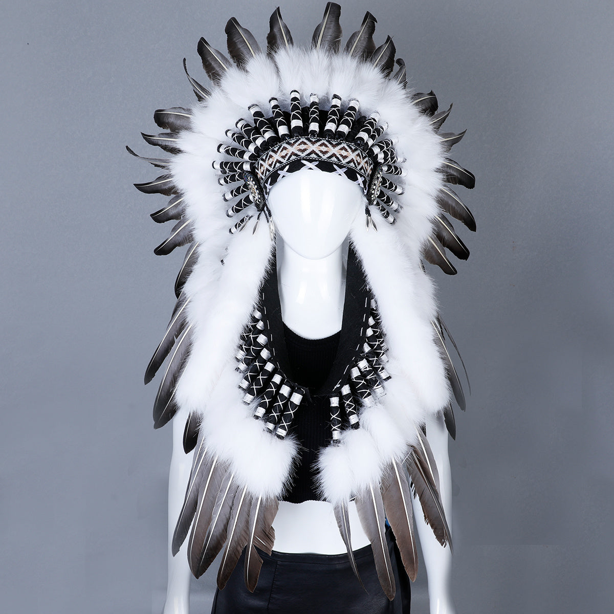 Feather Headband for Women Boho Hair Accessory Halloween Photo Shoot Stage Performance