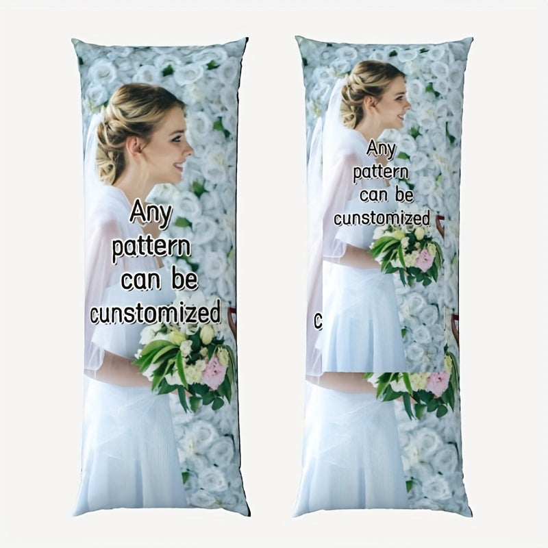 Personalized Long Hug Pillow Cover Body Pillowcase 50.8x137.2 cm Soft Plush Double-Sided Print