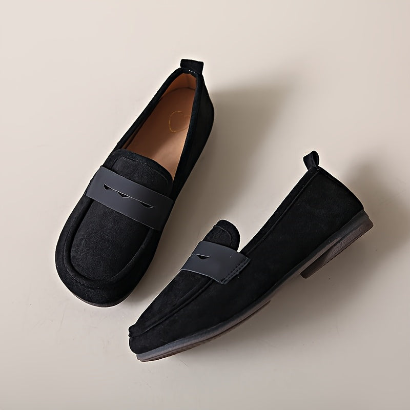 Women's Casual Fabric Slip-On Shoes for Spring Solid Color