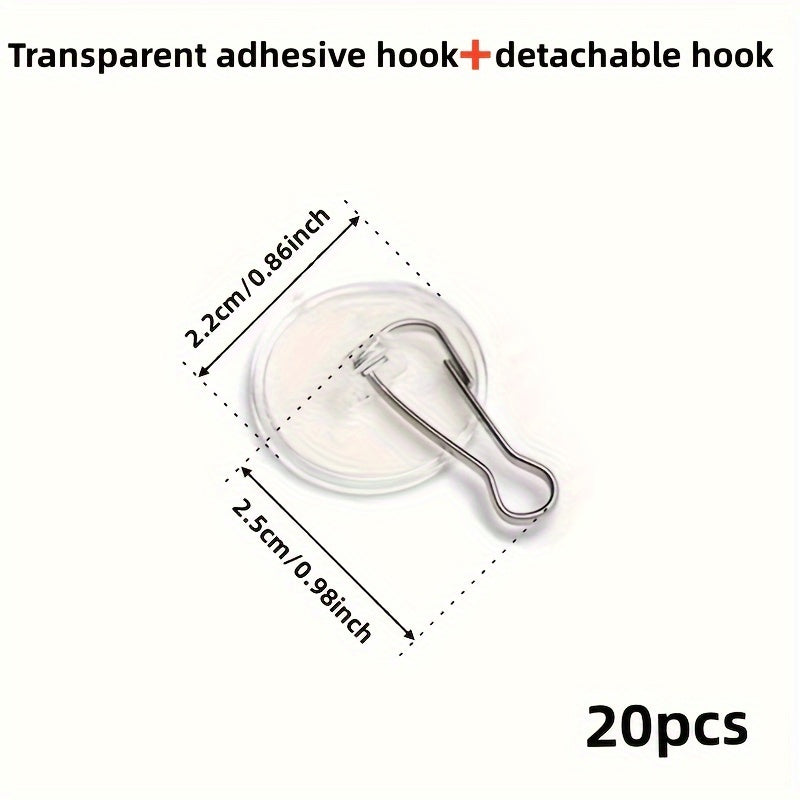 Small Plastic Ceiling Hooks 2cm Self-Adhesive for Hanging Decorations Pack of 20 50 100