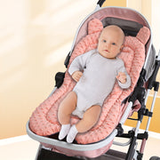 Infant Stroller Seat Liner Thickened Winter Cushion Non-Slip Warm Cotton Red Blue
