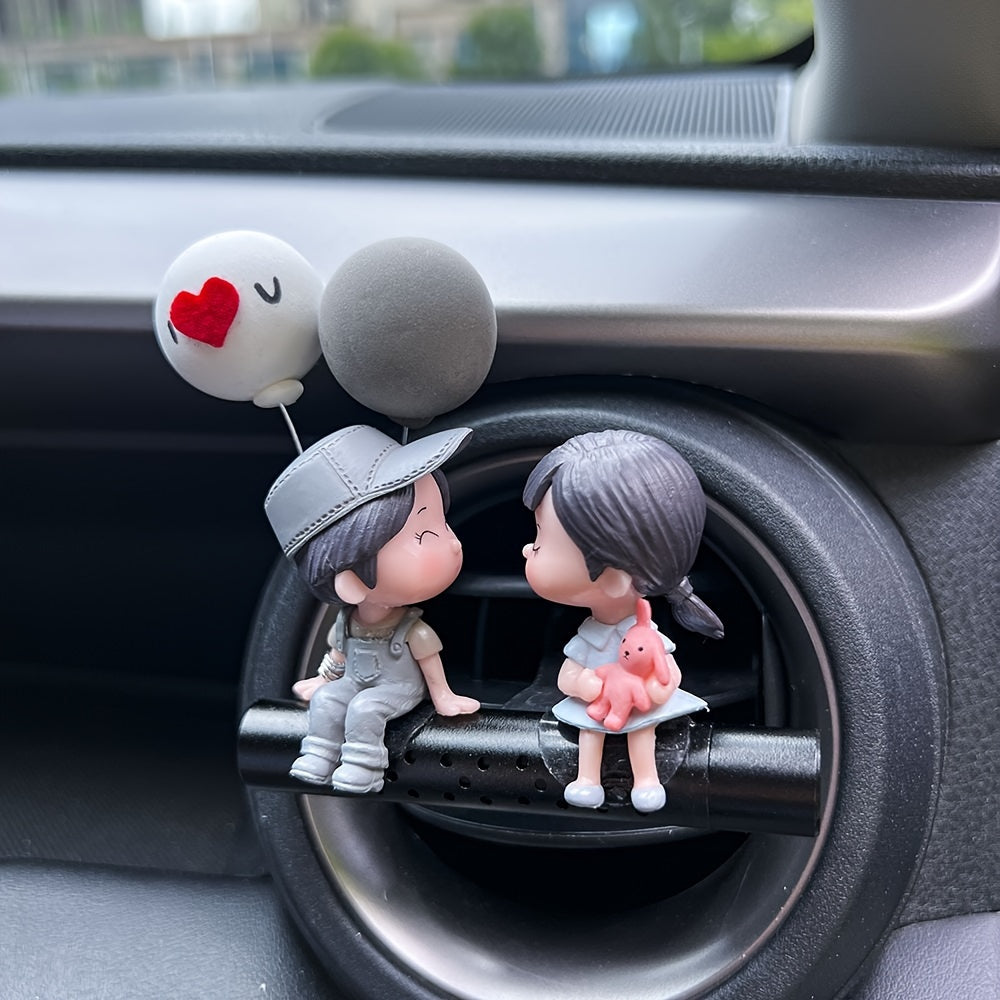 Avtomobil ichki aksessuari, ijodiy multfilm juftligi, avtomobil ventilyatsiya bezaklari, hidi, salfetka