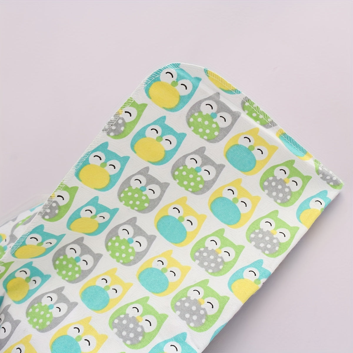 Set of 4 Soft Cotton Baby Blankets with Cartoon Prints for Newborns and Infants