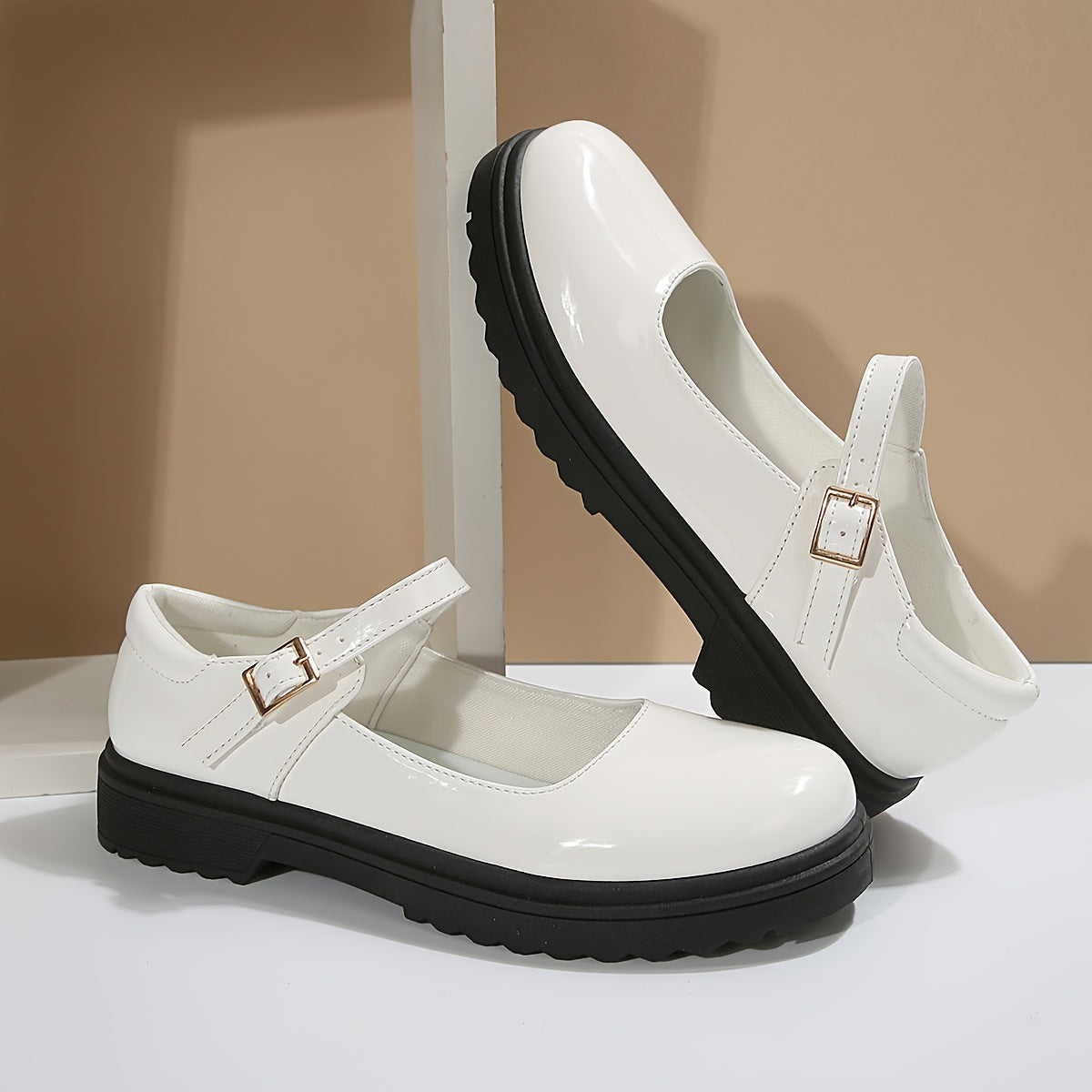 Women’s Slip-Resistant Loafers Non-Slip TPR Sole Burgundy Black White