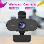 Full HD 1080P Webcam with Auto Focus USB Microphone Privacy Cover for Video Conferencing
