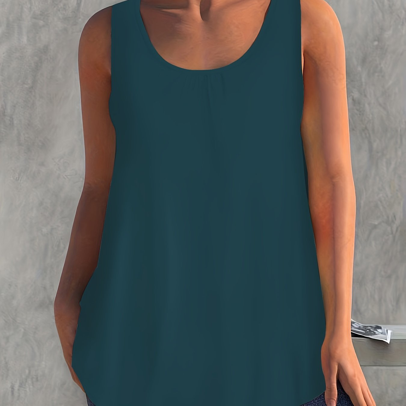 Girls Solid Color Pleated Vest Fashion Top