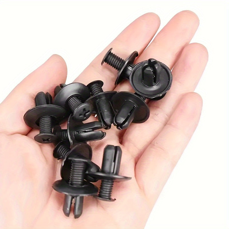 10/20/30/50 Pcs Black Plastic Rivets Fasteners 8mm Auto Body Car Bumper