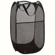Portable Mesh Laundry Hamper with Handles Collapsible Storage for Dorms Bathrooms and Travel