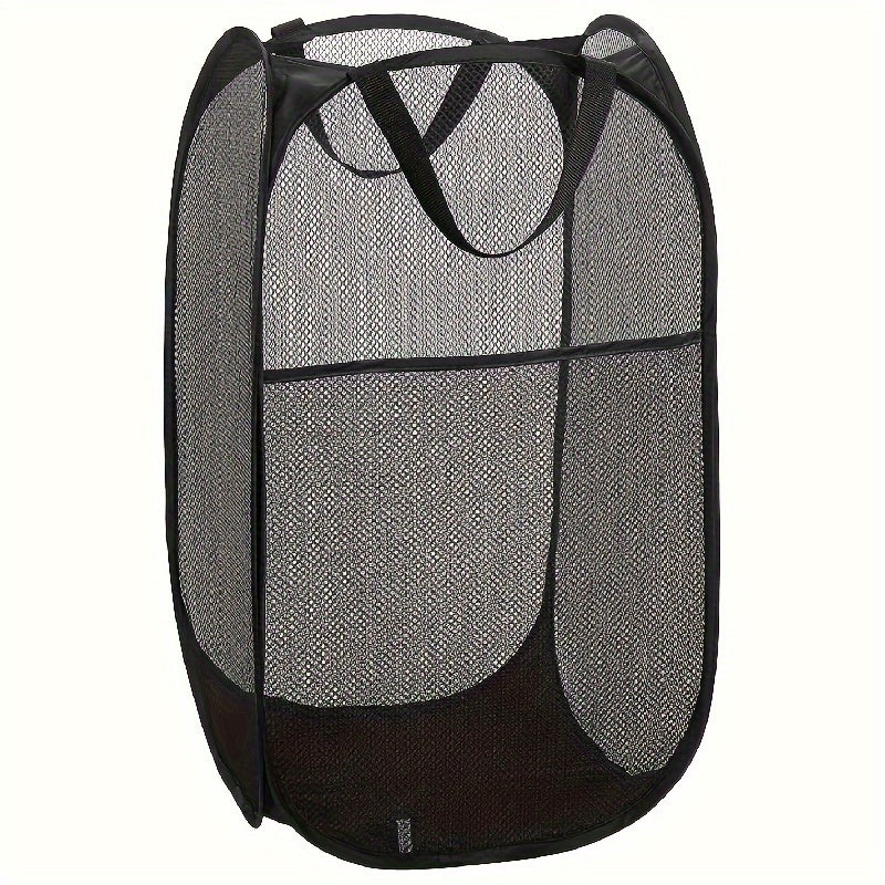 Portable Mesh Laundry Hamper with Handles Collapsible Storage for Dorms Bathrooms and Travel