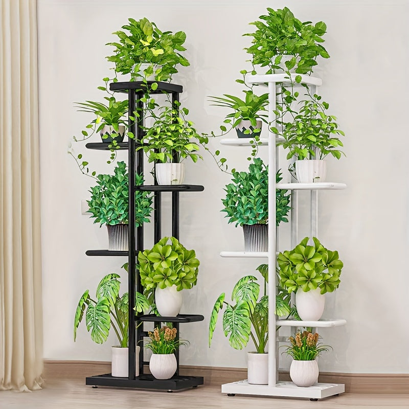 Metal Plant Stand 5 or 7 Tiers Indoor Outdoor Black White Home Decor Organizer