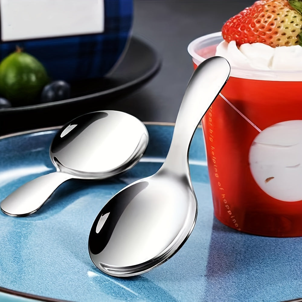 Stainless Steel Mini Spoon with Short Handle for Coffee Tea Condiments