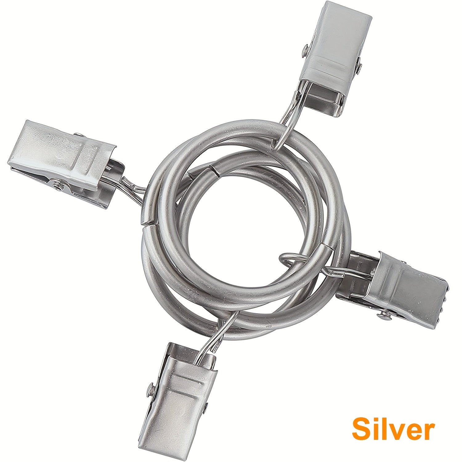 44 Gold Curtain Rings Clips Set for 5/8 Inch Rods with Hooks and Rings