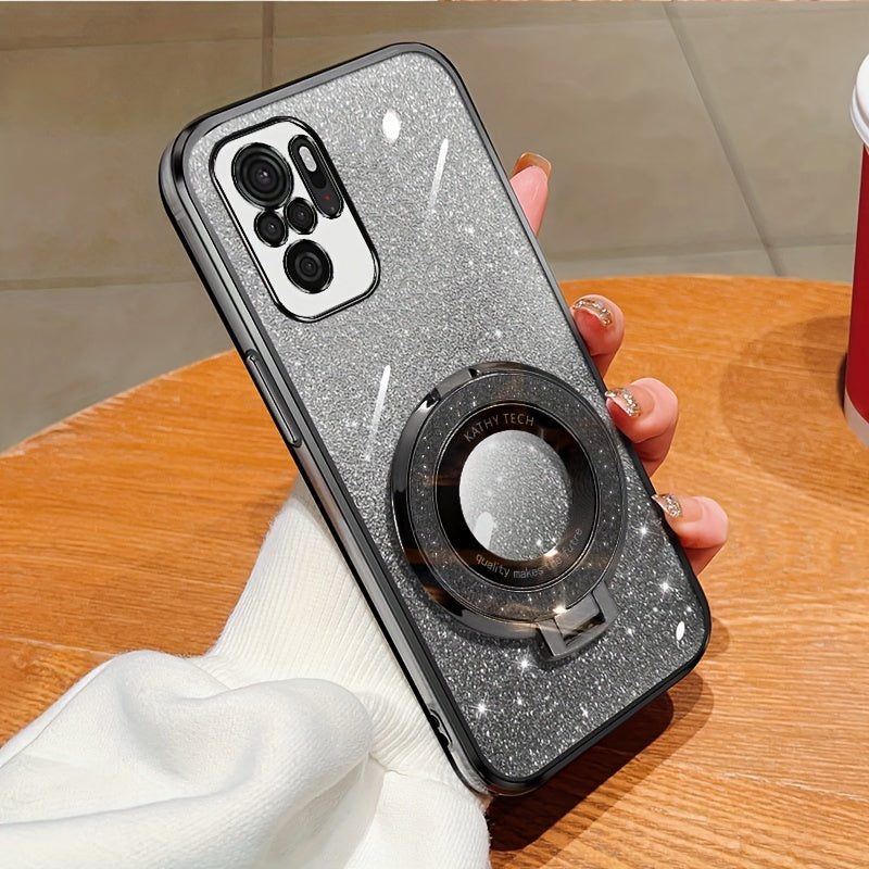 Glitter Magnetic Suction Phone Case for Redmi Note Series TPU Drop Proof