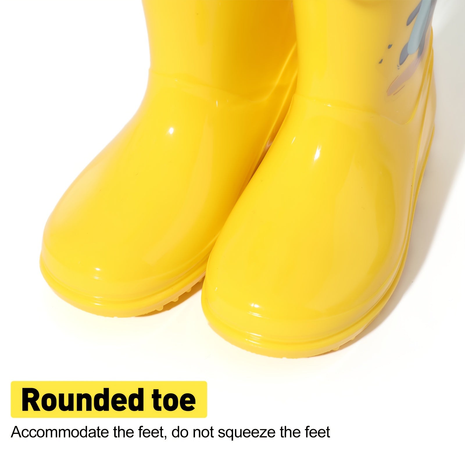 Kids Dinosaur Rain Boots Waterproof Non-Slip Thermal Detachable All-Season