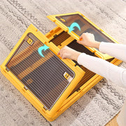 Caja de almacenamiento plegable transparente para ropa, juguetes y mantas