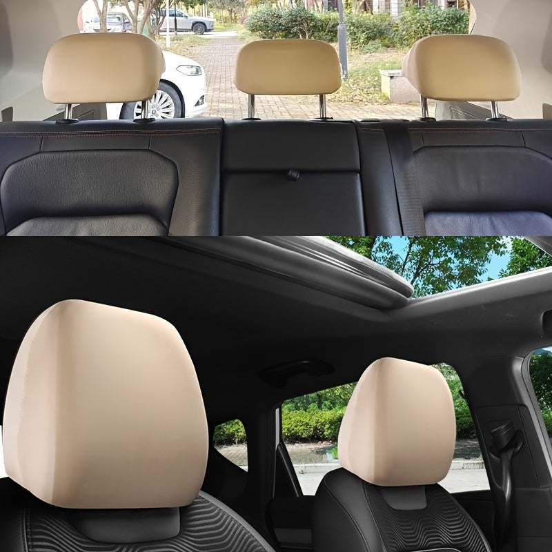 Car Interior Headrest Cover Elastic Cloth Universal Front Rear Seat Protector