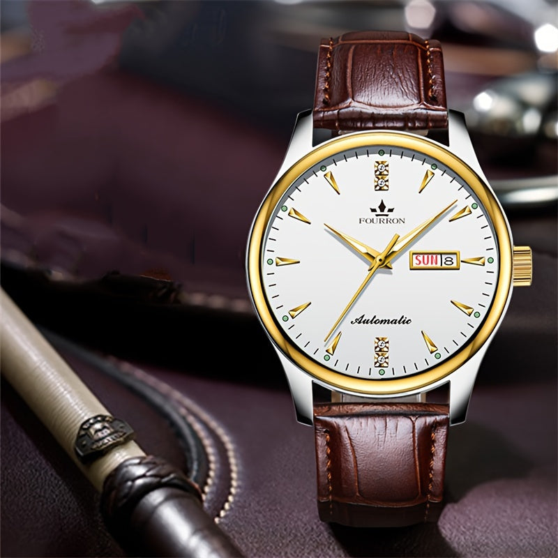 Men's Quartz Watch with Night Light Calendar and Multifunctional Features for Casual and Business Use