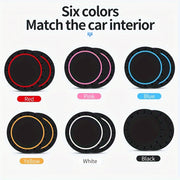2 Pack Silicone Car Cup Holder Coasters Non-Slip Water Absorbent Wear-Resistant
