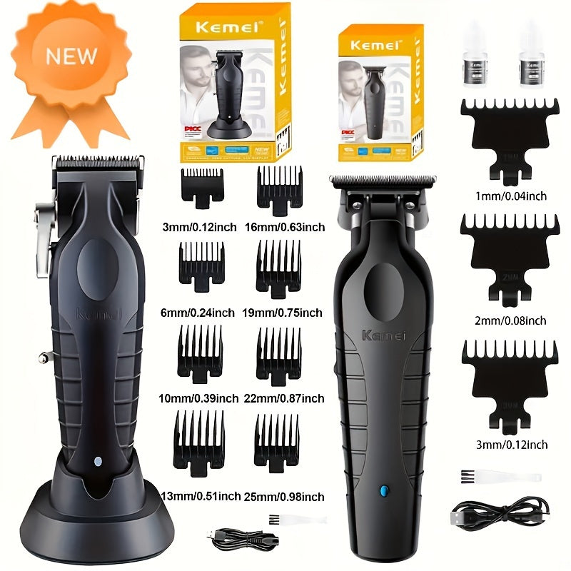 Cortapelos inalámbrico recargable, carga rápida, cuchillas de precisión, uso en hogar y salón, negro