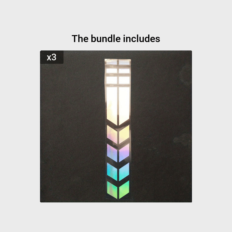 Motorcycle Fender Decal Waterproof TPU Laser-Inspired Gradient Sticker