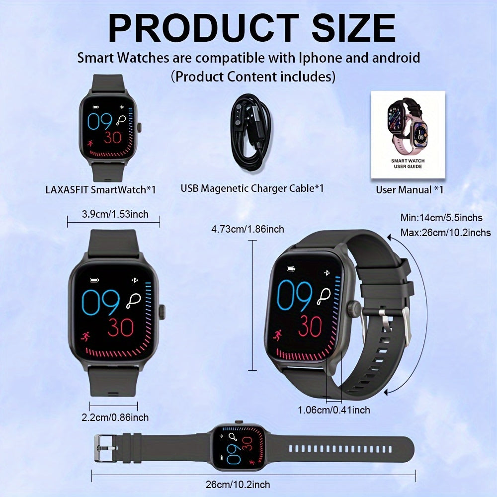 Smartwatch for Adults 5.11cm HD Full Touch TFT Display 5.3 Wireless 230mAh Battery