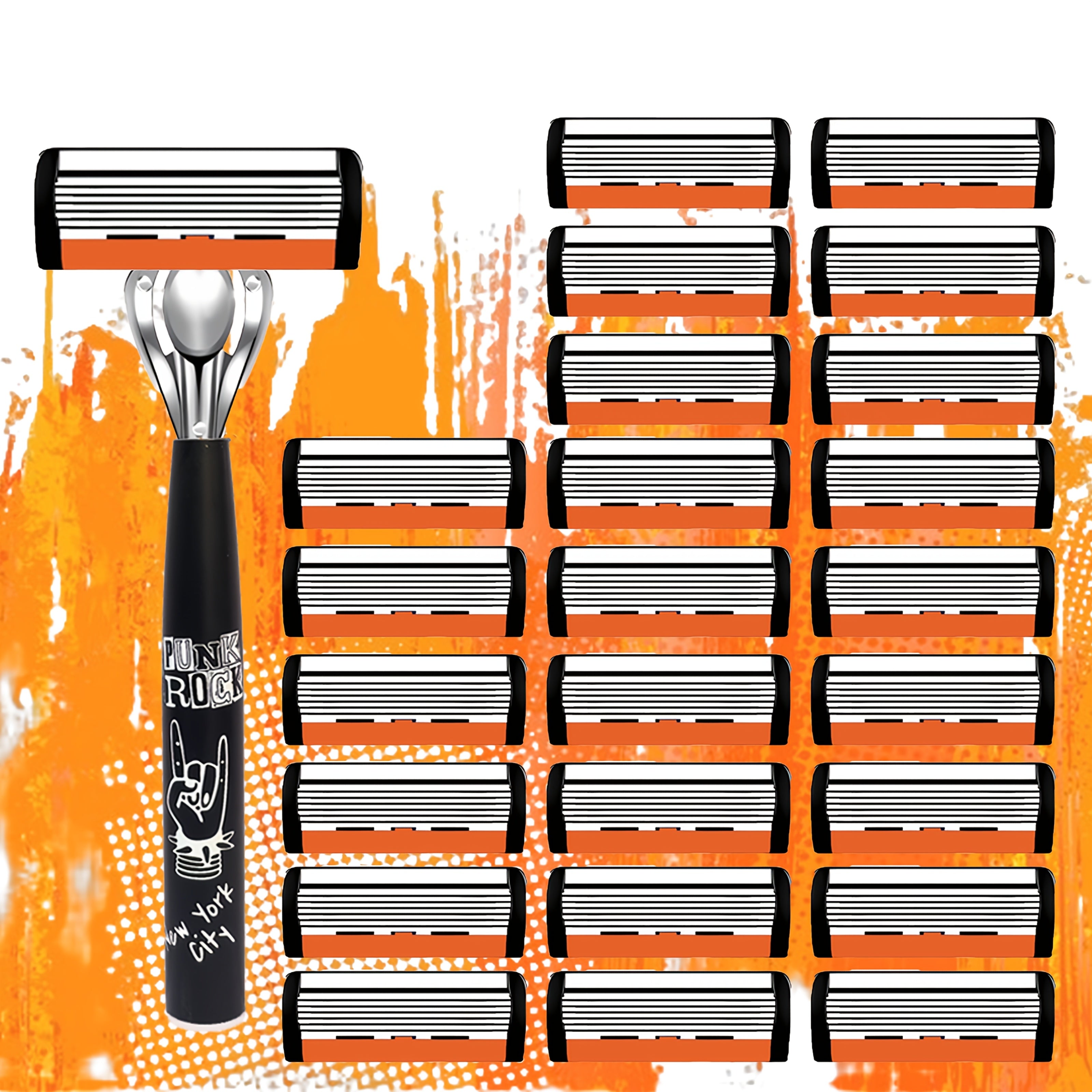 Set de maquinilla de afeitar vintage para hombre con mango reutilizable y hojas afiladas