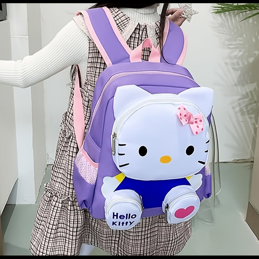 Ayollar uchun katta sig'imga ega va zamonaviy dizaynga ega Hello Kitty ruksak, maktab yoki ochiq havoda foydalanish uchun mos.